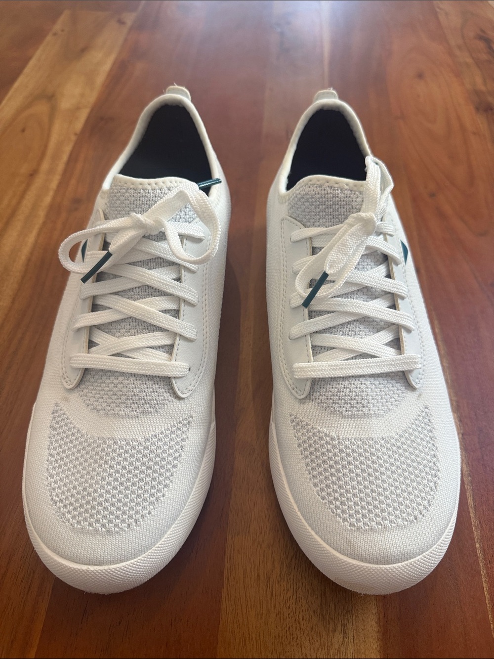 Vessi Weekend Classic All-White Women’s Knit Lace-Up Sneakers Size 11 - Picture 2 of 11